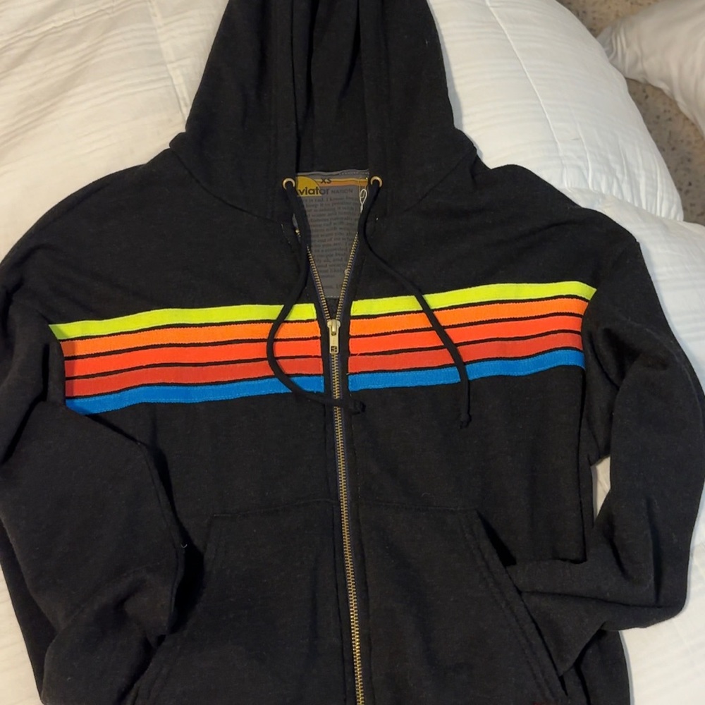 NWT Aviator Nation | XS (fits like a S) | Black 5 Stripe Collect | Unisex